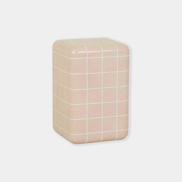GlobeWest Seville Tile Side Table, Pink & White | Norsu Interiors