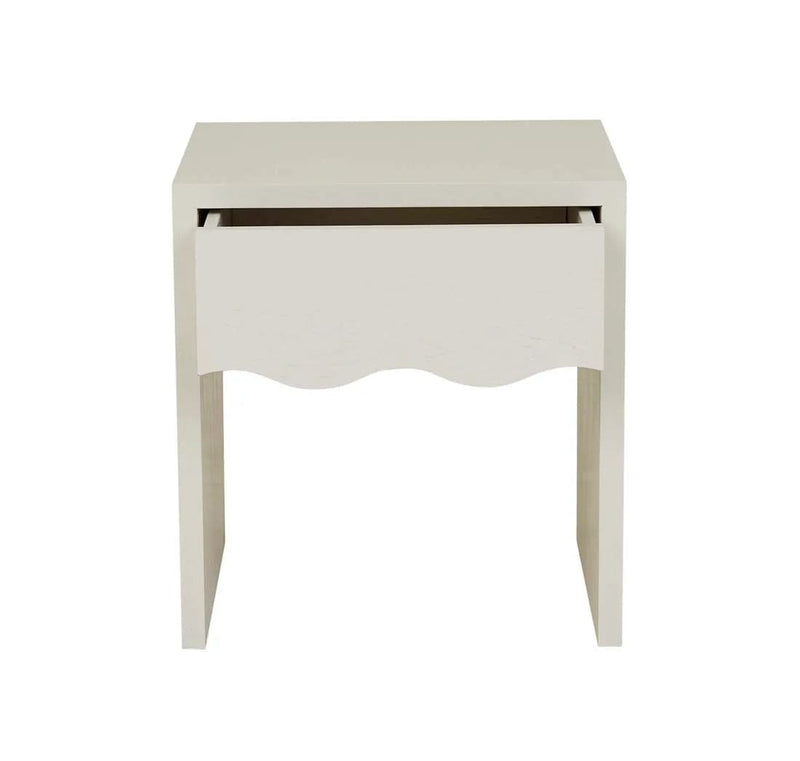 Globe West Bedside Tables Globe West Artie Wave Bedside, Bone