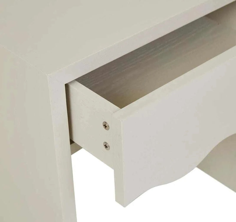 Globe West Bedside Tables Globe West Artie Wave Bedside, Bone