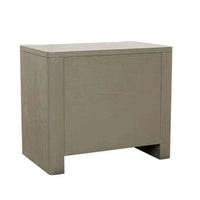 GlobeWest August 3 Drawer Bedside in Snowgum ash veneer with modern design and three spacious drawers