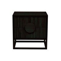 GlobeWest Benjamin Ripple Bedside - Matt Black