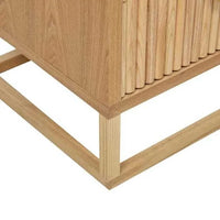 Globe West Bedside Tables Globe West Benjamin Ripple Bedside, Natural Ash