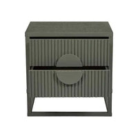 Globe West Bedside Tables Globe West Benjamin Ripple Bedside, Snowgum