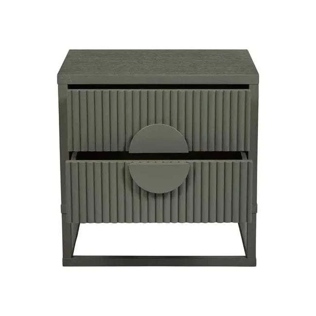 Globe West Bedside Tables Globe West Benjamin Ripple Bedside, Snowgum