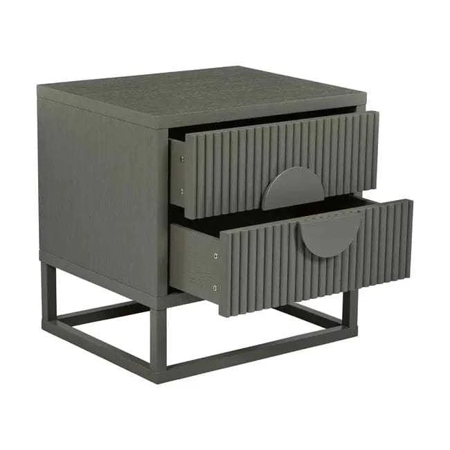 Globe West Bedside Tables Globe West Benjamin Ripple Bedside, Snowgum