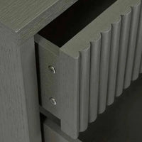 Globe West Bedside Tables Globe West Benjamin Ripple Bedside, Snowgum