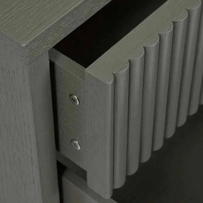 Globe West Bedside Tables Globe West Benjamin Ripple Bedside, Snowgum