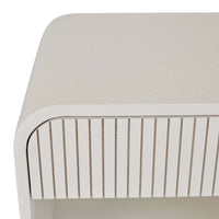 GlobeWest Chloe Channel Bedside - Bone