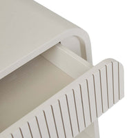 GlobeWest Chloe Channel Bedside - Bone