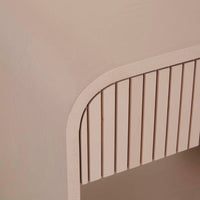 GlobeWest Chloe Channel Bedside in chai with slatted drawer detail