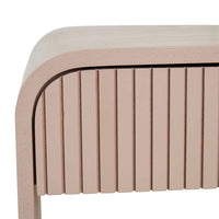GlobeWest Chloe Channel Bedside in chai ash veneer, side profile