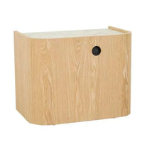 Globe West Bedside Tables Globe West Elsie Two Drawer Bedside - White Marble - Natural Ash