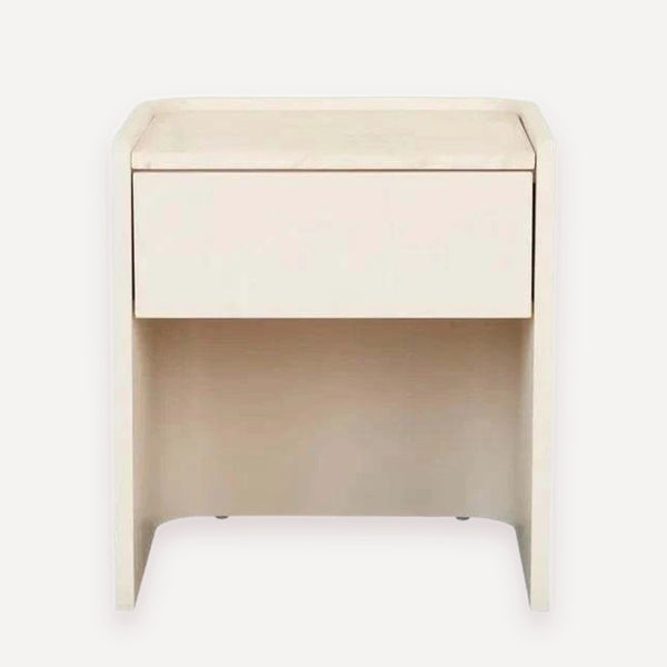 GlobeWest Elsie Bedside - Natural Travertine - Shell