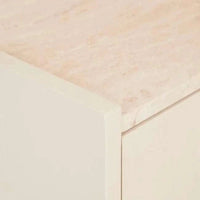 Norsu Interiors Elsie Bedside - Natural Travertine - Shell