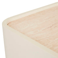 GlobeWest Elsie Bedside - Natural Travertine - Shell