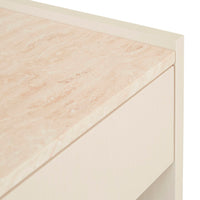 GlobeWest Elsie Bedside - Natural Travertine - Shell