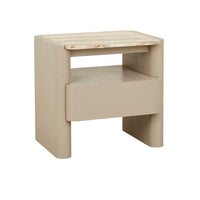 GlobeWest Floyd Marble Bedside - Onyx Travertine - Sunwash