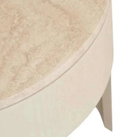Globe West Bedside Tables Globe West Oberon Crescent Marble Bedside, Natural Travertine - Shell