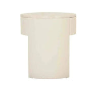 Globe West Bedside Tables Globe West Oberon Crescent Marble Bedside, Natural Travertine - Shell