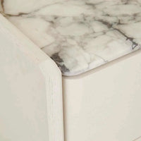 Globe West Bedside Tables Globe West Pearce Marble Bedside - Bone
