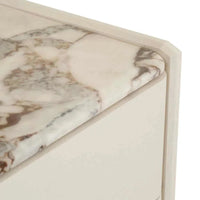 Globe West Bedside Tables Globe West Pearce Marble Bedside - Bone