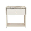 Globe West Bedside Tables Globe West Pearce Marble Bedside - Bone