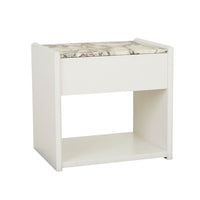 GlobeWest Pearce Marble Bedside - Bone