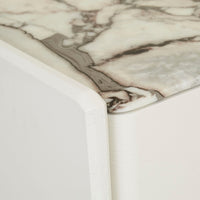 GlobeWest Pearce Marble Bedside - Bone