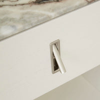 GlobeWest Pearce Marble Bedside - Bone