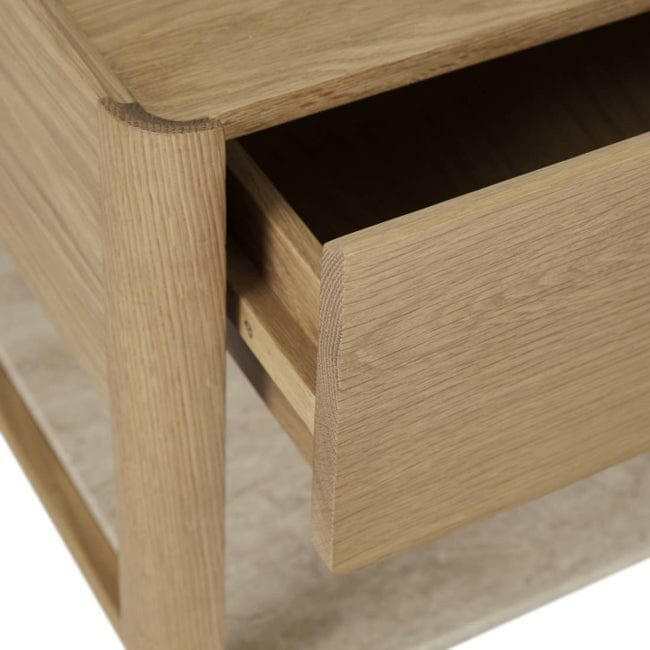 Sketch Bedside Tables Globe West Sketch Tye Marble Bedside - Natural Travertine/Light Oak (7950502756601)