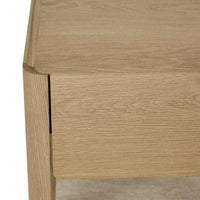 Sketch Bedside Tables Globe West Sketch Tye Marble Bedside - Natural Travertine/Light Oak (7950502756601)