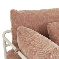 Cape 3 Seater Sofa in Tuscan Brick Sandcastle Tweed with aluminium frame and quick-dry foam cushions