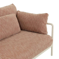 Cape 3 Seater Sofa in Tuscan Brick fabric with aluminium frame and quick-dry foam cushions