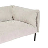 Globe West Felix Fold 3 Seater Sofa in windy grey fabric with metal legs, featuring feather and foam filling.