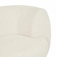 Close-up of GlobeWest Hugo Vera 4 Seater Sofa in oat boucle fabric showing textured upholstery and rounded cushion design