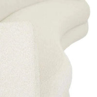 GlobeWest Hugo Vera 4 seater sofa in oat boucle fabric with rounded edges and plush cushioning