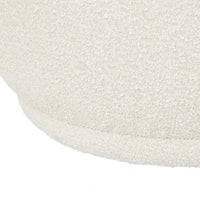 Close-up of GlobeWest Hugo Vera 4 seater sofa in oat boucle upholstery showing textured fabric detail