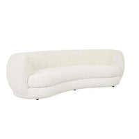 GlobeWest Hugo Vera 4 seater sofa in oat boucle with curved design and plush cushioning