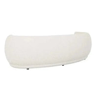 GlobeWest Hugo Vera 4 seater sofa in oat boucle fabric with rounded edges and plush cushioning