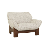 GlobeWest Juno Bowie Sofa Chair in River Birch with walnut ash base