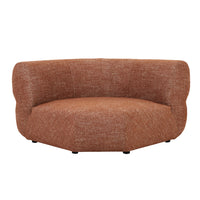 GlobeWest Juno Cloud Round Corner Sofa in Brick