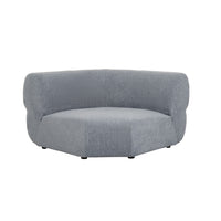 GlobeWest Juno Cloud Round Corner Sofa in Vista Blue