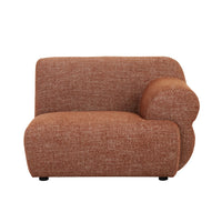 GlobeWest Juno Cloud Right Arm Sofa in Brick