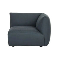 Dark teal Slipper modular sofa piece with soft curved design and memory-foam seating
