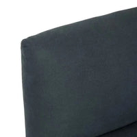 Dark teal Slipper modular sofa with soft curved design and crescent silhouettes, three-piece configuration including right arm one-seater, center one-seater, and left chaise.