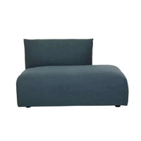 Dark teal Slipper Modular Sofa piece with curved, low-profile cushion and crescent silhouette.