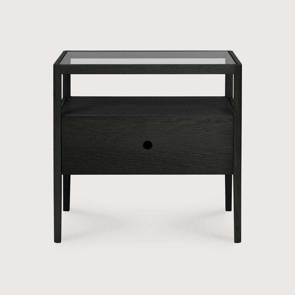 Ethnicraft Spindle Bedside Table, Oak Black | Norsu Interiors