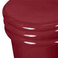 GlobeWest Hanson Round Stool table in cherry ceramic glaze for indoor and outdoor use