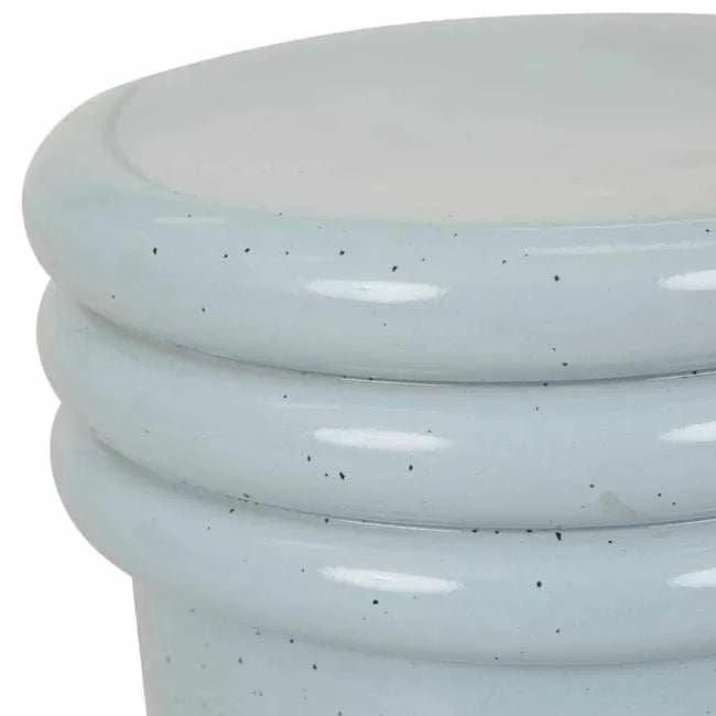 Globe West Side Tables Globe West Hanson Round Side Table - Pale Blue