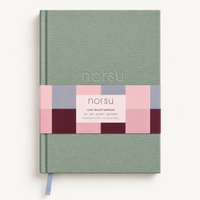 norsu Studio Linen Bound Lined Notebook – Sage